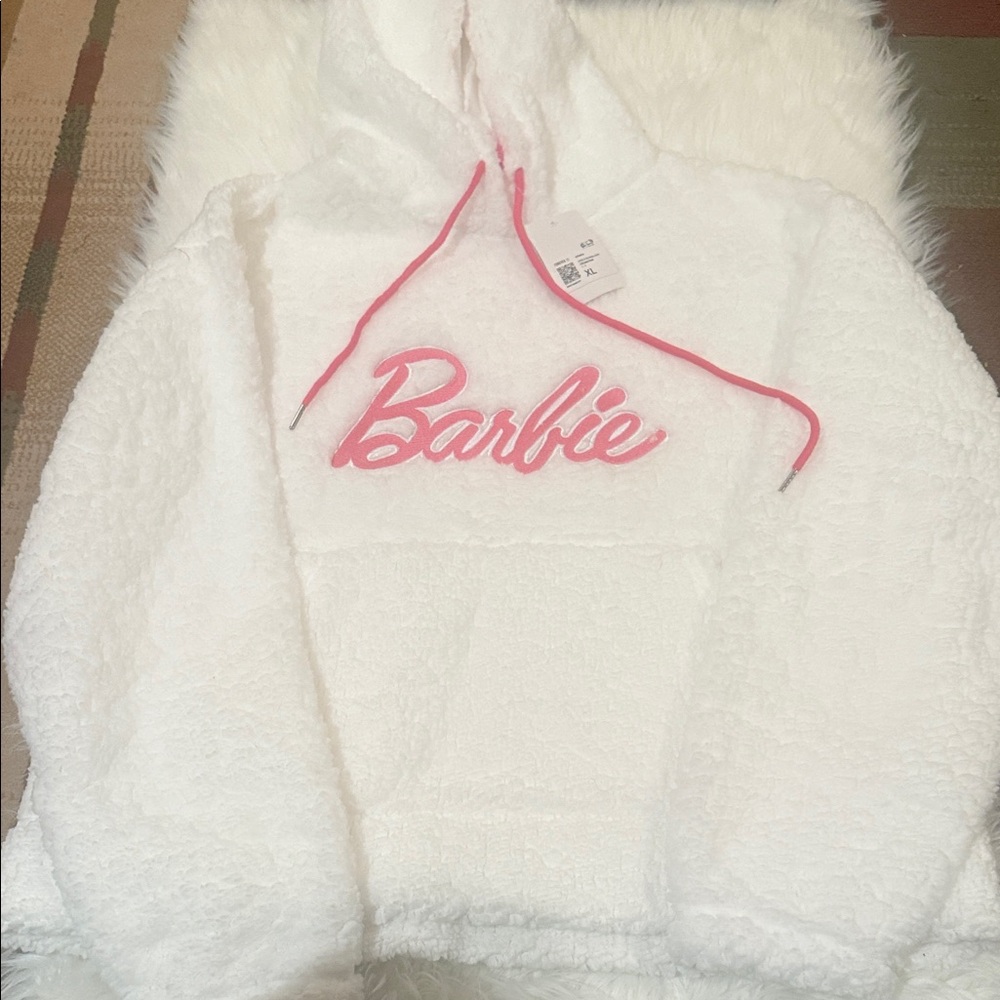 Barbie Pink and White Logo Jacket